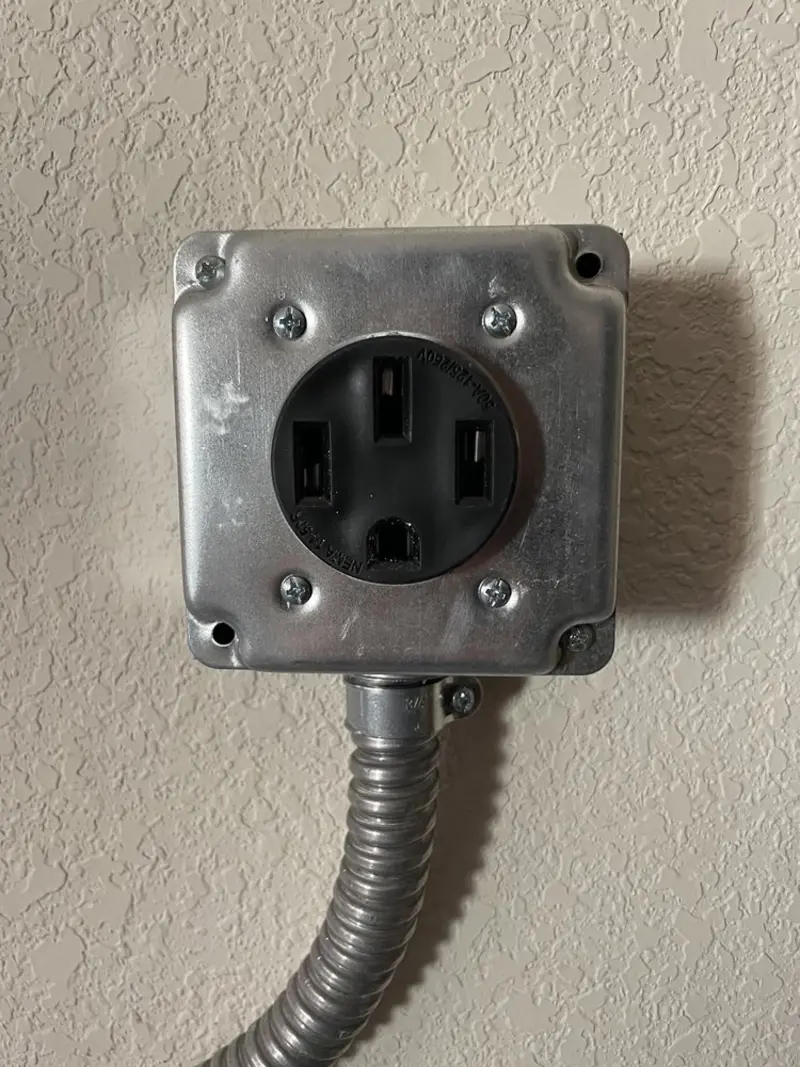 NEMA 14-50 outlet installed for Smart Home Electrical in South Russell